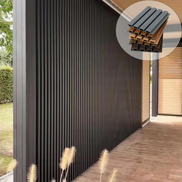 Domi Exterior Building Material Decorative Board Waterproof Wpc Wall Panels Free Sample Fluted Wall Panels