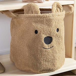 <span class=keywords><strong>Panier</strong></span> de rangement en tissu pliable Teddy <span class=keywords><strong>beige</strong></span> pour enfants et bébés Boîte de rangement pour jouets pour animaux de compagnie et <span class=keywords><strong>panier</strong></span> de rangement pour jouets pour chiens - Product Image 6