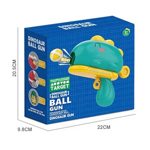 2025 nuevo juego de interior plástico PC juguetes dinosaurio bola pistola tiro pegajoso bola Objetivo 2 tipos lanzamiento pasta agua niños interior - Product Image 6