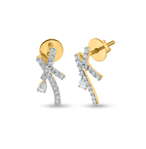 Élégant Diamant Crossover X Design Boucles D'oreilles Pour Les Femmes Déclaration Bijoux Cadeau Pour Les Occasions Spéciales De L'Inde - Product Image 1