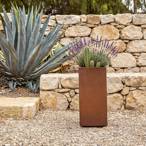 Fioriera Modulare Rialzata in Acciaio Corten, Vaso Personalizzabile Ecologico e Durevole per Uso Domestico e Commerciale - Product Image 1