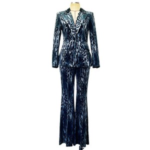 Completi in <span class=keywords><strong>Velluto</strong></span> di Alta Qualità per Donne, Set Eleganti con Stampa Leopardata per Ufficio - Product Image 5