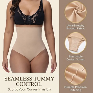 Culottes Gainantes et Tangas Taille Haute Personnalisés de Haute Qualité pour Femmes, Grande Taille, Sans Couture, Contrôle du <span class=keywords><strong>Ventre</strong></span> - Product Image 2