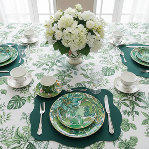 <span class=keywords><strong>Service</strong></span> de table de luxe en or véritable motif feuille tropicale, assiette de présentation en céramique jungle en <span class=keywords><strong>porcelaine</strong></span> fine, tasse à café et bol en <span class=keywords><strong>porcelaine</strong></span> pour événements hôteliers - Product Image 4