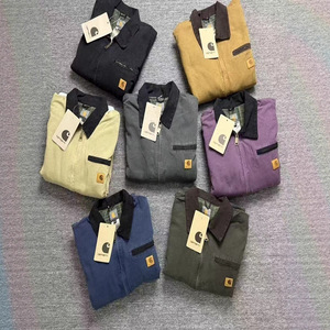 سترة عمل رجالية أمريكية جديدة لعام 2025 من كارهارت J97 ديترويت، معطف شتوي ثقيل الوزن مغسول 100% قطن - Product Image 3