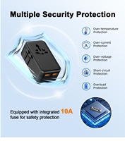 Adaptateur de prise murale ultra-mince Worldplug GaN 25W, adaptateur de prise universelle internationale, chargeur de voyage universel