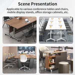 วัสดุอเนกประสงค์แบบกำหนดเอง 360 °   ล้อเลื่อนแบบหมุนได้ขนาดกลาง 3 นิ้ว สำหรับเก้าอี้เกมมิ่งและโต๊ะ - Product Image 3