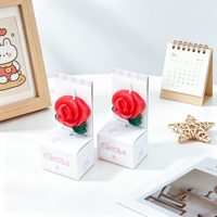 Bougies d'anniversaire de luxe sans fumée en forme de rose, en vrac, non parfumées, écologiques, non toxiques pour anniversaires, Saint-Valentin, Pâques, Nouvel An, mariages