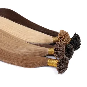 Russian Factory Direct Virgin Human Hair Extensions U-Tip Silky Straight Wave Dyed Machine Double High Quality Factory Price