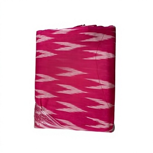 Handwoven Combed <b>Medium</b> Weight Pink Ikat Brocade <b>Fabric</b> Traditional Ikat Print 150GSM 58/60" Width for Women's Dresses Meter - Product Image 3