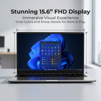 Nouveaux ordinateurs portables professionnels de 15,6 pouces avec déverrouillage par empreinte digitale, Windows 11 Pro, processeur Ryzen 7 et carte graphique Radeon RX Vega 8