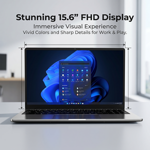 15.6ใหม่ "ที่มีการปลดล็อกลายนิ้วมือ Windows 11 <span class=keywords><strong>PRO</strong></span> Ryzen 7 Processor และ Radeon RX Vega 8กราฟิกแล็ปท็อปที่มุ่งเน้นธุรกิจ - Product Image 1