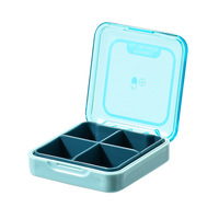 Pilulier quotidien médecine organisateur boîte 4 compartiments Portable vitamine étui à pilules pour voyager en plastique étui à médicaments poche