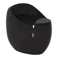 WC moderne noir de hauteur adaptée, mode de lavage puissant, toilettes intelligentes, styles multiples, siège de toilette intelligent avec bidet