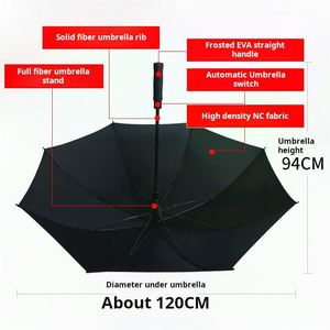 Parapluie de golf imperméable personnalisé imprimé, logo sur mesure, tissu pongé 190T, ouverture automatique pour promotion commerciale - Product Image 3