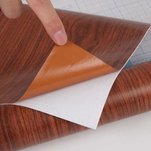Kendinden Yapışkanlı PVC Ahşap Desenli Duvar Kağıdı Ruloları Mobilya Dolap Kapakları Yenileme-Su Geçirmez Çıkarılabilir Dekoratif Film - Product Image 5