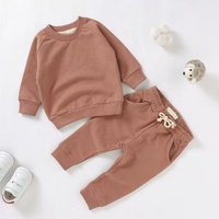 Nouvelle arrivée : Ensemble pull bébé unisexe en coton peigné pour l'hiver