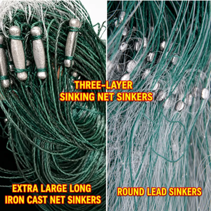 Rete da pesca a strato singolo galleggiante per pesciolini e carpe, con piombi a chiodo, fornitore all'ingrosso - Product Image 4