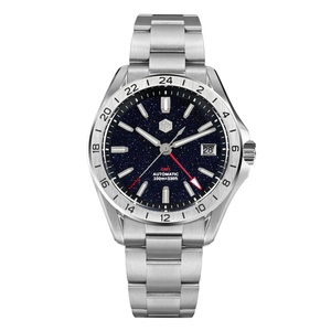 San Martin 39mm Natural Gemstone Dial Men Watch Mechanical NH34 <b>Automatic</b> GMT <b>Wristwatch</b> Luxury Sapphire BGW-X1 Swim SN0129B - Product Image 1