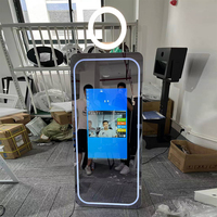 Espejo Portátil para Selfies con Soporte, Cabina de Fotos con Accesorios Gratuitos, Novedad 2026, Cabina de Fotos con Espejo DIY