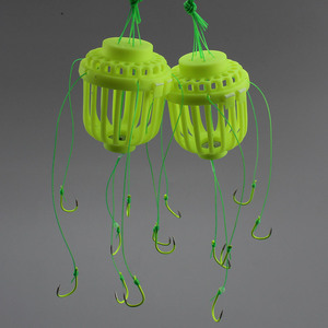 Hameçon Aohu Explosion en acier à haute teneur en carbone 5+2, montage fluorescent amélioré pour la pêche à la carpe en eau douce, hameçons multiples - Product Image 2