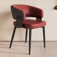 Fauteuil de Salon de Manucure Haut de Gamme en Cuir PU Style Nordique Italien, Chaise Confortable à Dossier Ergonomique pour Salons de Manucure, Spas et Hôtels