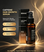 Huile de croissance capillaire à la caféine OEM, bloquant le DHT, anti-chute, nourrissante pour le cuir chevelu, tonique capillaire, extrait de romarin et de palmier nain, 60 ml