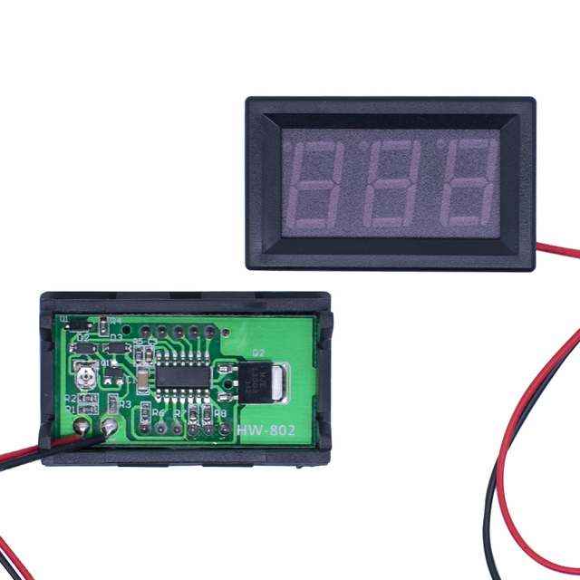 DC 4.5-30V 0.56" Red LED Volt Meter: 2-Wire Digital Voltage Gauge for Auto/Bike/Motorcycle Battery