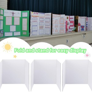 Hot Selling <strong>White</strong> Corrugated <strong>Paper</strong> Three Fold Poster Board Science Expo School <strong>Project</strong> Corrugated Cardboard - Product Image 5