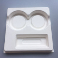 Emballage recyclable et respectueux de l'environnement, porte-papier en pulpe moulée pressée à l'état humide, insert en pulpe moulée biodégradable de couleur beige