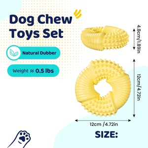 Etkileşimli Komik Moda Isırmaya Dayanıklı Köpek Çiğneme Oyuncağı Dalga Halkası Kauçuk Dayanıklı Çiğneme Oyuncakları Diş Temizliği Günlük Kullanım Eğitim İçin - Product Image 4