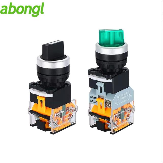 Soviet Conversion 22mm Knob Switch Plastic Rotary Button Switch for Second Gear Third Gear IP65 Level 1NO1NC Switch 10A Abongl