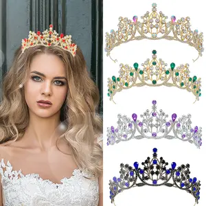 Corona da sposa diadema a goccia da donna 18 principessa adulta concorso di bellezza corona velo da sposa accessori per capelli nuovo stile