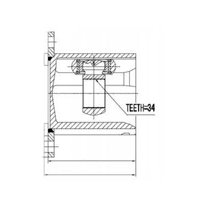 Joint intérieur d'arbre de transmission <span class=keywords><strong>CV</strong></span> pour VW 1K0498103E C.V. Joints - Product Image 2