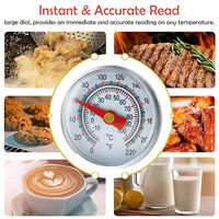 SW Mechanical Kitchen Thermometer Liquid Food Thermometer with Probe Kitchen Temperature Monitoring Tool with Food-grade Probe