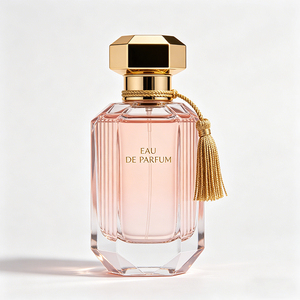 Flacon de parfum en verre octogonal de luxe vide avec bouchon hexagonal doré et pompon, logo personnalisé, flacon vaporisateur de parfum rechargeable - Product Image 5