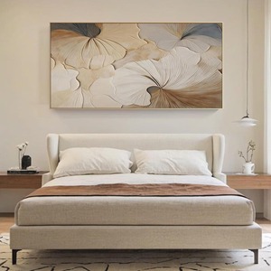 Cuadro grande con marco floral, arte abstracto, pintura al óleo texturizada elegante hecha a mano, pintura decorativa para sala de estar, pintura en lienzo <span class=keywords><strong>3D</strong></span> - Product Image 5