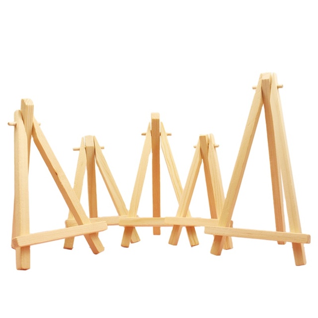 Tailai Wood Display Easel Small Wooden Stand Artist Triangle Easels for Painting Craft Canvas Stand for Artist Adults Students