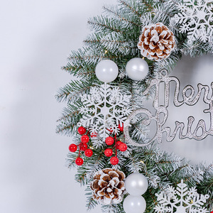 Guirlande de Noël artificielle 40/50/60cm, ornement de Noël, <span class=keywords><strong>d</strong></span>écoration à suspendre à la <span class=keywords><strong>porte</strong></span>, prix EXW - Product Image 3