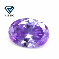 5A grade wuzhou CZ gemmes 2*3mm-15*20mm ovale coupé lavande cubique zircone pierre précieuse en vrac synthétique de forme ovale pierres CZ découpées à la machine