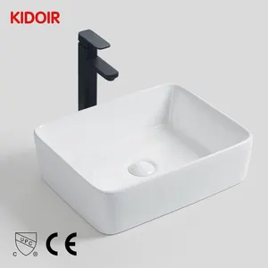 Kidoir新通用现代设计餐厅广场优质白色浴室水槽水龙头陶瓷脸盆待售