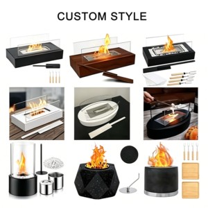<span class=keywords><strong>Cheminée</strong></span> à alcool de table, mini foyer portable au <span class=keywords><strong>bioéthanol</strong></span>, flamme réelle, utilisation intérieure et extérieure pour la maison, le camping, le balcon, vente en gros - Product Image 6