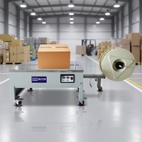 Machine à cerclage à profil bas, unité d'emballage haute vitesse, tension réglable pour la sécurisation des palettes, le regroupement des boîtes alimentaires d'exportation et les travaux de conditionnement