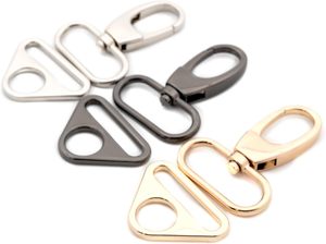 Lot de fermoirs mousquetons pivotants en métal avec anneaux triangulaires pour sacs à main et accessoires de couture, couleur or - Product Image 3