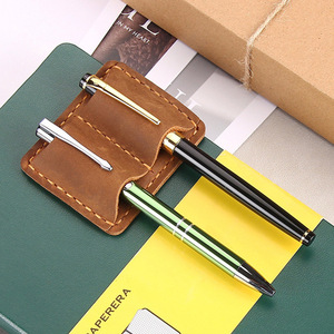 Retrò all'ingrosso in pelle doppia penna Clip portatile Notebook Anti-perdita di stoccaggio con <span class=keywords><strong>2</strong></span> <span class=keywords><strong>pezzi</strong></span> spina nuovo strumento di organizzazione di Home Office - Product Image 4