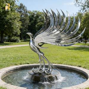 Statua <span class=keywords><strong>di</strong></span> <span class=keywords><strong>Fenice</strong></span> in Acciaio Inossidabile su Misura RELONG per Giardini e Ville - Product Image 3