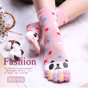 कार्टून कपास पांच पैर की मोजे आरामदायक महिला जापानी शैली मोजे थोक - Product Image 2