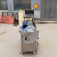 Machine à découper les fruits et légumes professionnelle à double tête en acier inoxydable haute performance pour chou, épinards, laitue, poireau en dés