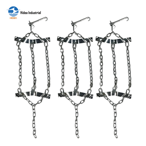 Chaîne à neige d'urgence de type <span class=keywords><strong>ZGE</strong></span>, 3 formes, chaîne entièrement en acier, barre en V, sangle en PE, boucle à cliquet, installation facile pour toutes les tailles de roues - Product Image 2