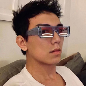 Fashionable Hip Hop <b>Square</b> <b>Sunglasses</b> Outdoor Retro Sunshade <b>Sunglasses</b> Sun Protection - Product Image 3